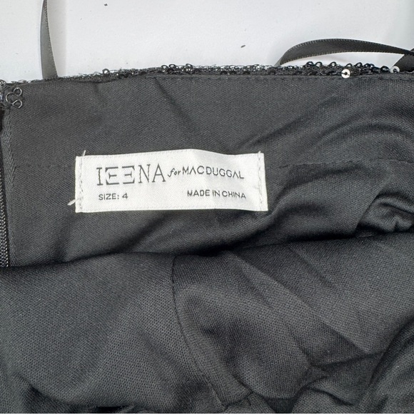 Ieena for Mac Duggal Sequin Gown Size 4 | Black Off-Shoulder Corset Dress - Picture 8 of 15